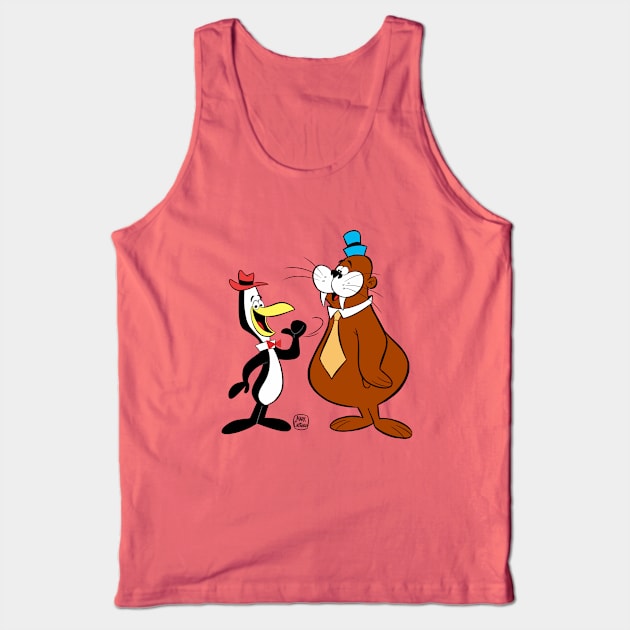 Tennessee Tuxedo and Chumley Tank Top by markscartoonart62